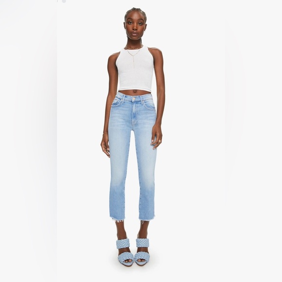 MOTHER Women's Light Blue Ankle Jeans - Picture 1 of 13